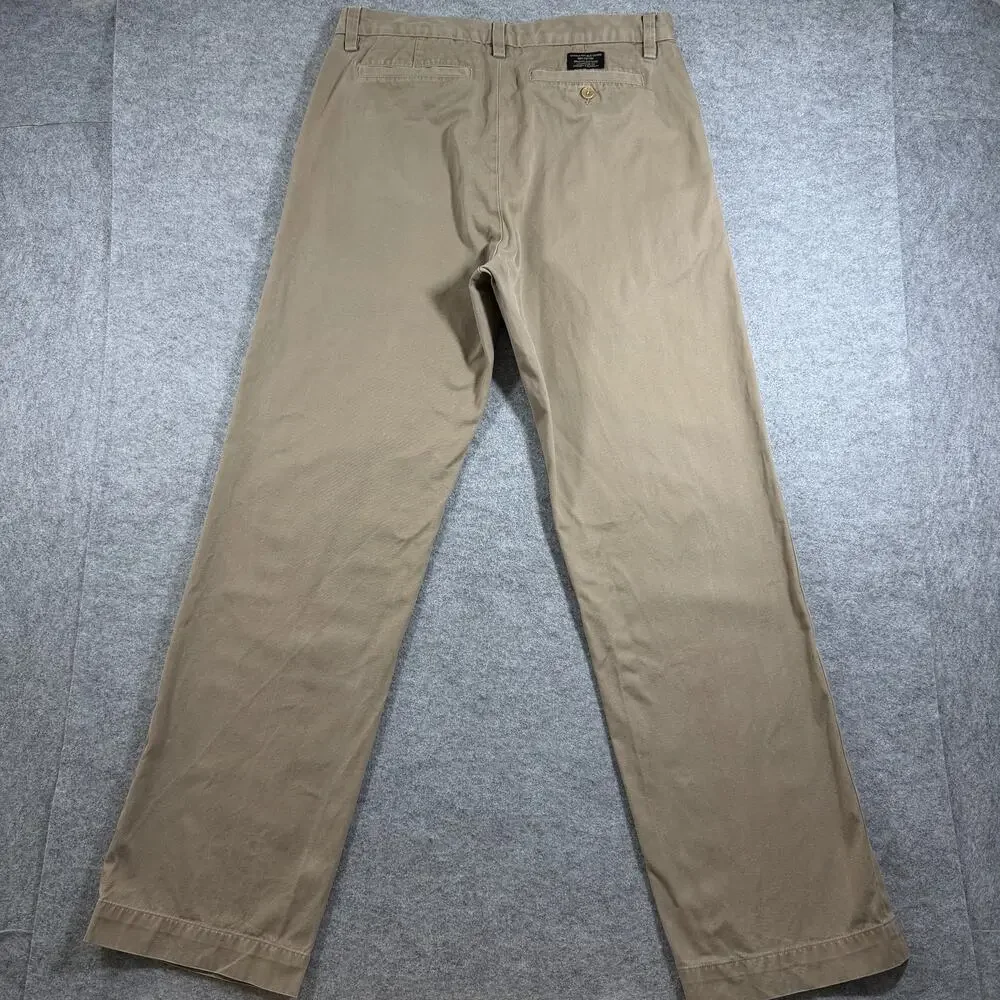 Banana Republic Dawson Pants Mens 31/32 Khaki Straight Leg 100% Cotton Chino